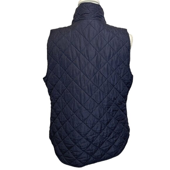 Cambridge Navy Blue Quilted Vest Sz Large Zip Front Lightweight Layering Jacket - Picture 2 of 10